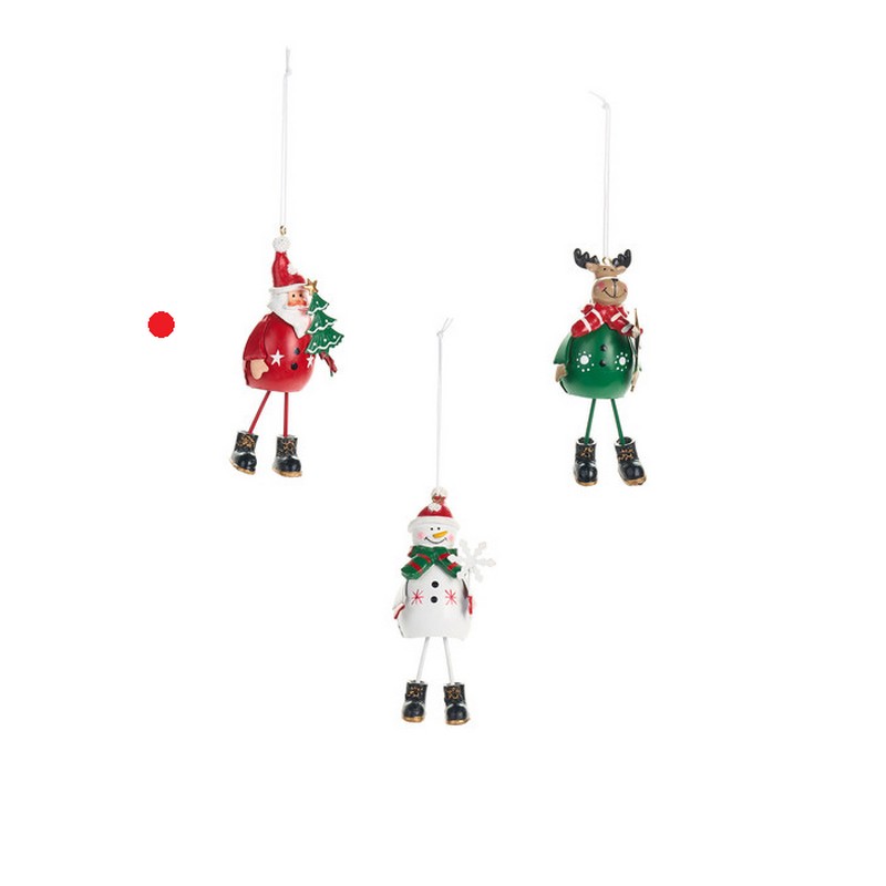 Babbo Natale in metallo da appendere, ideale per arricchire i tuoi addobbi per albero di Natale o come idea regalo Natale